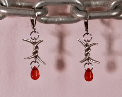 Barbed Wire Dangle Earrings