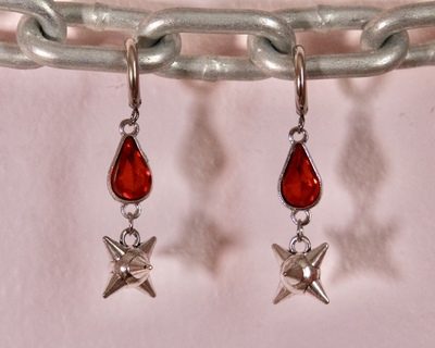 Bl**d Drop Flail Earrings 