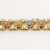 Tri-Color Virgin Mary Bracelet – Elegant Religious Jewelry - Thumbnail 2