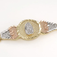 Tri-Color Virgin Mary Bracelet – Elegant Religious Jewelry - Thumbnail 3