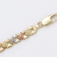 Tri-Color Virgin Mary Bracelet – Elegant Religious Jewelry - Thumbnail 4