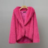 Eco-friendly fur imitation fox fur hooded coat furry warm coat - Thumbnail 1