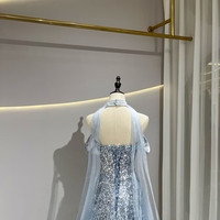 Lovely Sliver Strapless Sweetheart Neck A-line Squein Tulle Beading Evening Dress  - Thumbnail 3