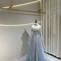 Lovely Sliver Strapless Sweetheart Neck A-line Squein Tulle Beading Evening Dress  - Thumbnail 4