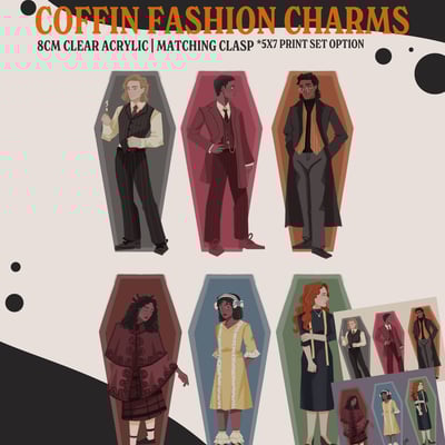 Coffin fashion charms
