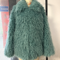 Faux Fur Eco-Friendly Fur Coat Women's Oversise Top - Thumbnail 5