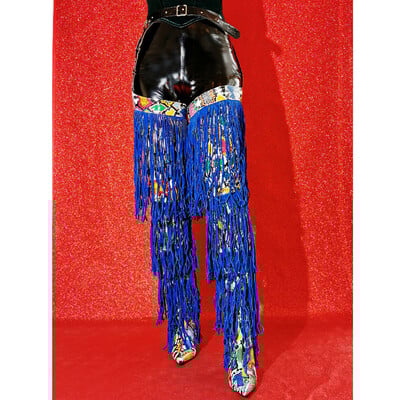  women thigh high boots stilettos high heel pointed toe belt tassel boots