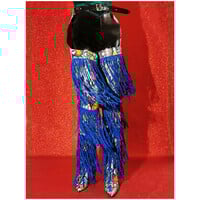  Women Thigh High Boots Stilettos High Heel Pointed Toe Belt Tassel Boots - Thumbnail 1