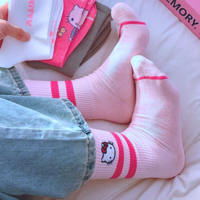 Kitty striped socks