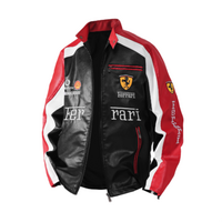 FERRARI LEATHER BIKER JACKET V.1 - Thumbnail 1