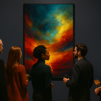 Emberwake Horizon Abstract Art Print - Thumbnail 1