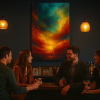 Emberwake Horizon Abstract Art Print - Thumbnail 2