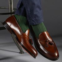 Brown Stylish Outfit Handmade Formal Moccasin Dress Shoes - Thumbnail 1