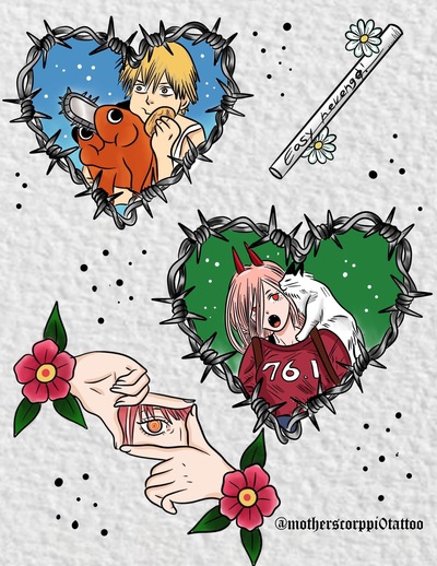 Chainsaw man flash print