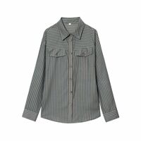 Smart Casual Striped Poplin Shirt - Thumbnail 1