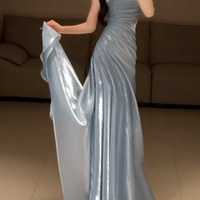 Sliver Organza Mermaid Party Dress Evening Dresses Prom Dress  Shiny A Customized - Thumbnail 7