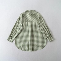 Retro classic loose plaid shirt lapel versatile lazy style casual shirt - Thumbnail 4