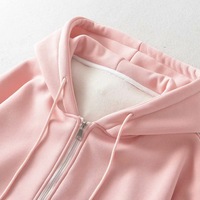 Lazy style plus velvet thickened loose hooded long-sleeved sweatshirt jacket - Thumbnail 1