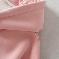 Lazy style plus velvet thickened loose hooded long-sleeved sweatshirt jacket - Thumbnail 4