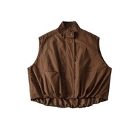 Candy-colored retro work vest jacket versatile loose sleeveless cardigan top - Thumbnail 2