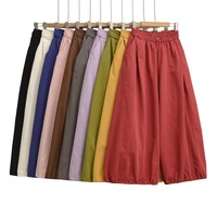 Sugar wide-leg pants quick-drying flower bud casual pants high waist versatile bloomers nine-point pants - Thumbnail 4