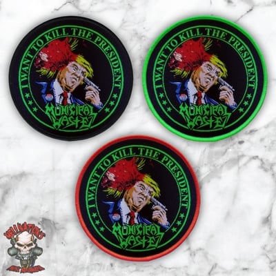 Municipal waste round woven patches