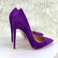 Grey suede high heels 2 colors - Thumbnail 2