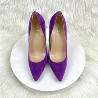 Grey suede high heels 2 colors - Thumbnail 8