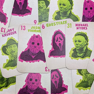 Slasher horror old maid  - custom trading card set