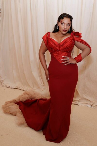 Red Mermaid Plus Size Prom Dress Evening Formal Gown African Girls Birthday Party Gown