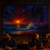 Tempest Ember Seascape Art Print - Thumbnail 2