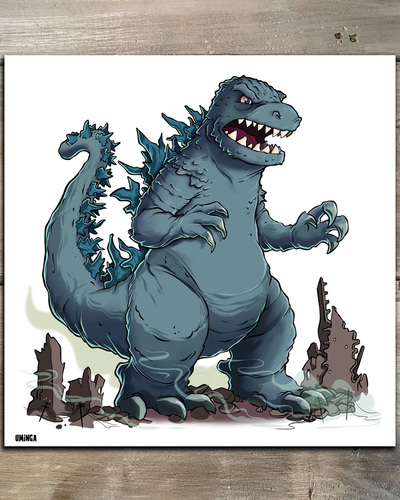 Godzilla Mini-Print