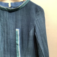 i wish (Yohji Yamamoto) blue wool long dress  - Thumbnail 3