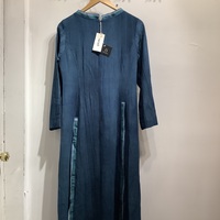 i wish (Yohji Yamamoto) blue wool long dress  - Thumbnail 4