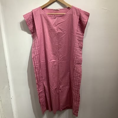 Issey miyake pink side pleats tunic dress 70-80