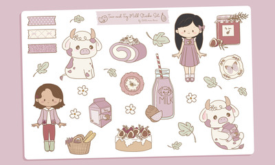 Taro and Fig Milk Sticker Sheet