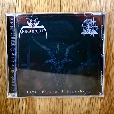 Abigail / vomit of doom 'live, fire and blasphemy' cd