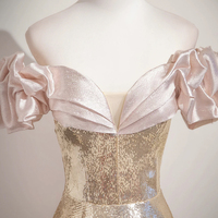 Beautiful Sequins Long A-Line Prom Party Dress - Thumbnail 1