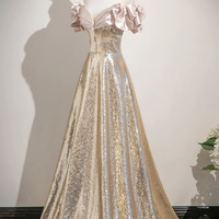 Beautiful Sequins Long A-Line Prom Party Dress - Thumbnail 2