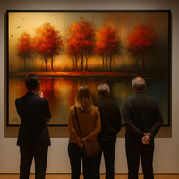 Echoes of Emberlight Landscape Art Print - Thumbnail 1