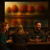 Echoes of Emberlight Landscape Art Print - Thumbnail 2