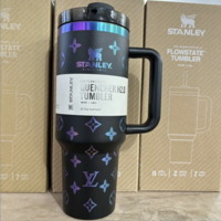 Handmade luxury Insulated Tumbler with Handle - Letter - Thumbnail 4