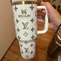 Handmade luxury Insulated Tumbler with Handle - Letter - Thumbnail 6