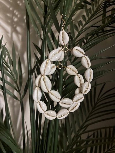 Cowrie ethnic earrings
