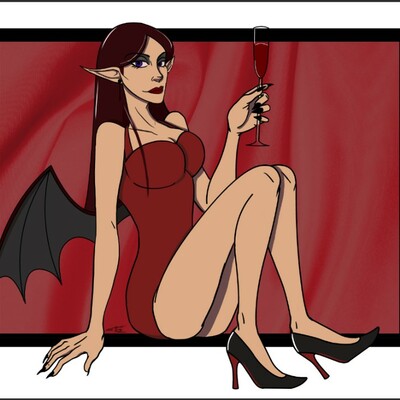 Vampire pinup - female version 