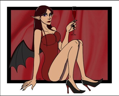 Vampire Pinup - Female Version 
