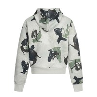 Creative all-over camouflage pattern printed cardigan hooded sweatshirt - Thumbnail 2