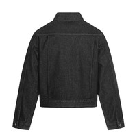 Retro high-end hardware decoration pleated denim jacket loose casual jacket - Thumbnail 2