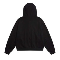 Retro Letter Heart Print Turtleneck Cardigan Hoodie - Thumbnail 1