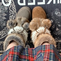 Retro Ethnic Snow Boots With Pom-pom Balls - Thumbnail 5